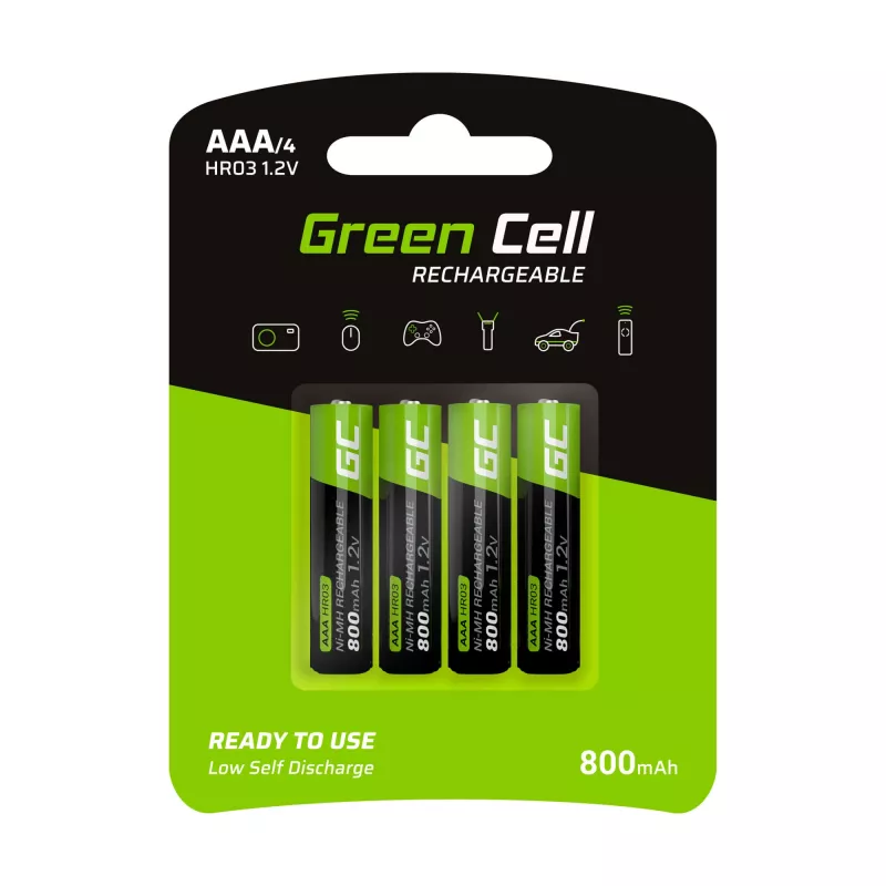 Įkraunama baterija Green Cell GR04 AAA NiMH 1,2 V 800 mAh 4 vnt.