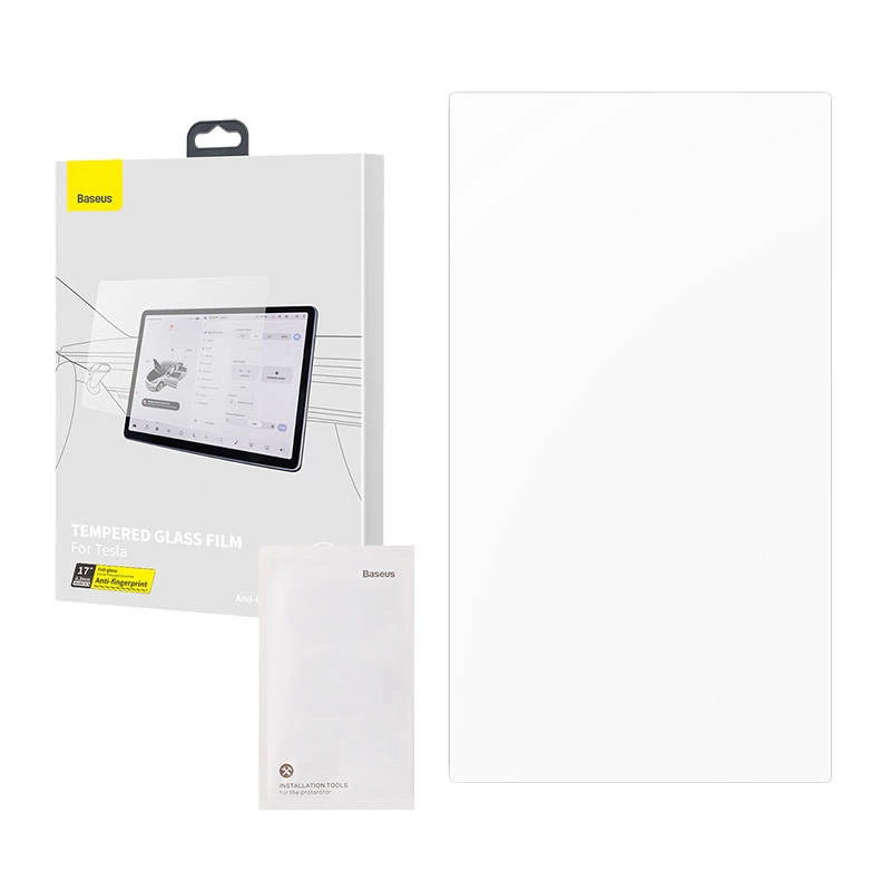 Grūdintas stiklas Baseus Crystal 0,3 mm Tesla modeliui X/S 17 inch
