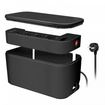 LogiLink Outlet Strip LPS282U 4 apsauginiai lizdai 2 USB-A 1 USB-C juoda