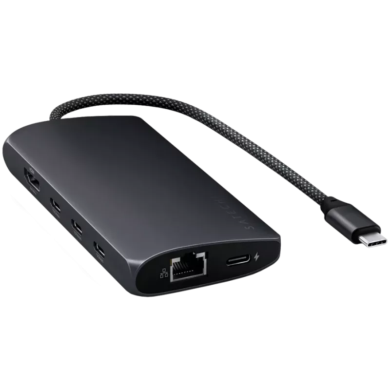 Satechi USB-C Multiport Adapter ST-P8KED — 6 prievadai, palaiko 8K raišką