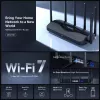Stalinis maršrutizatorius MERCUSYS MR47BE — Trijų juostų „Wi‑Fi 7“ (2,4/5/6 GHz), 9300 Mbps, 3× RJ‑45, 2,5 GbE, 6 išorinės antenos