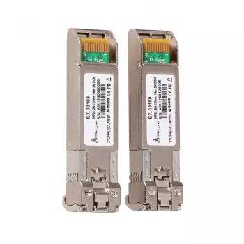 Extralink SFP28 25G 2 pakuotėje | SFP28 modulis | 25 Gbps, LC/UPC dvipusis, 1310 nm, 10 km, vienmodis, DOM tinklo siųstuvas-imtuvas modulis