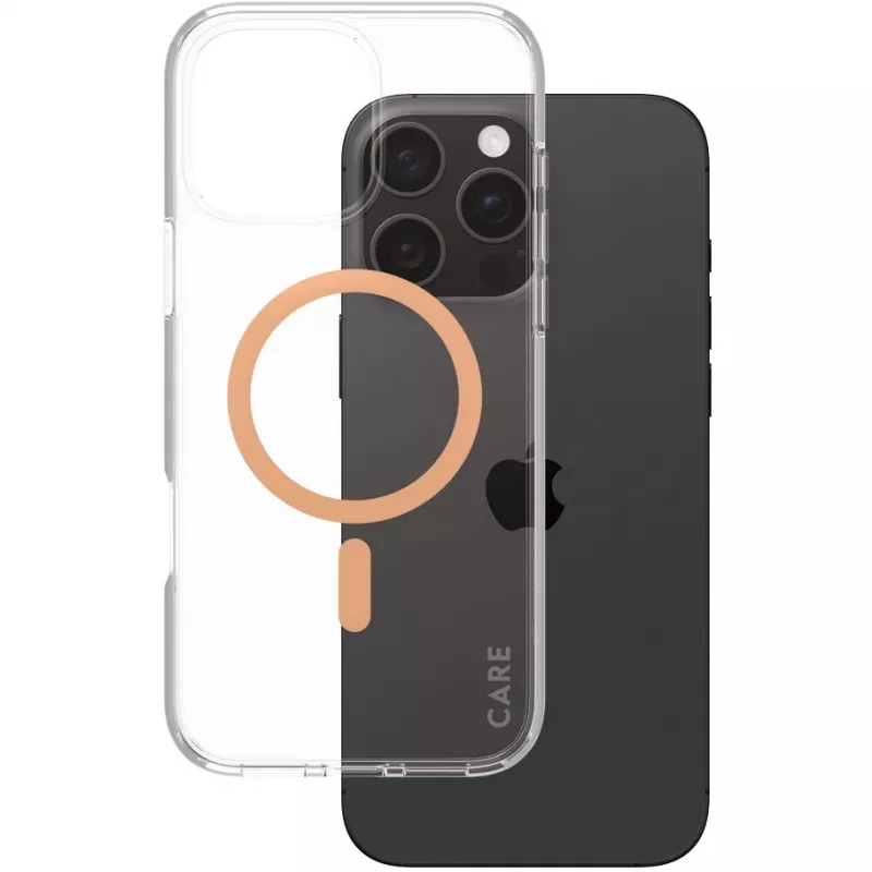 PanzerGlass CARE Urban Combat skaidrus dėklas su Peachy MagSafe iPhone 16 Pro Max