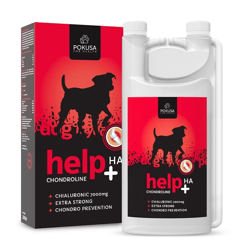 POKUSA ChondroLine Help + HA – papildai šunims – 1000 ml