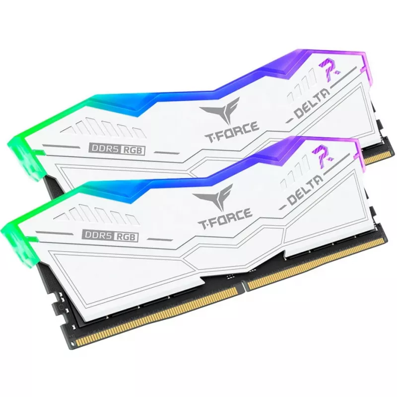 DIMM 32 GB DDR5-6000 (2x 16 GB) dviejų modulių rinkinys, atmintis balta, FF4D532G6000HC30DC01, Delta RGB, INTEL XMP