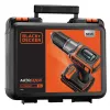 Gręžtuvas Juoda & Decker ASD18K-QW, beraktis, 1.5 Ah, juoda/oranžinė