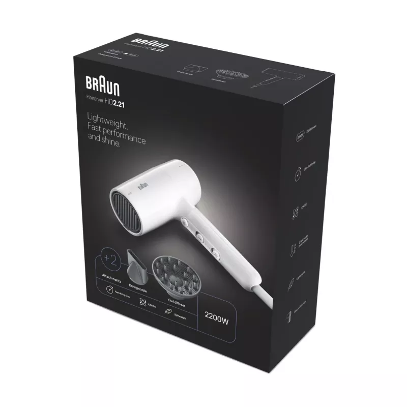 Plaukų džiovintuvas Braun BRHD226E 2200W joninė technologija lengvas