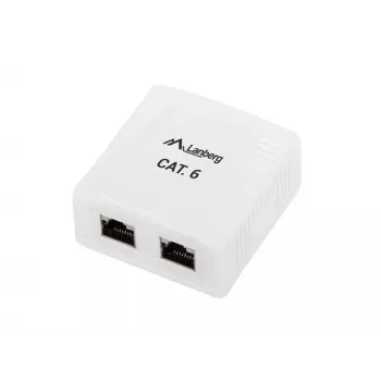 Lanberg OS6-0002-W kabelis Interface/Gender Adapter 2 X RJ-45 Balta (OS6-0002-W)
