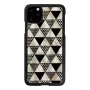 Išmaniojo telefono dėklas iKins, skirtas iPhone 11 Pro Max, juodo piramidės dizaino, apsauginis kietas apvalkalas