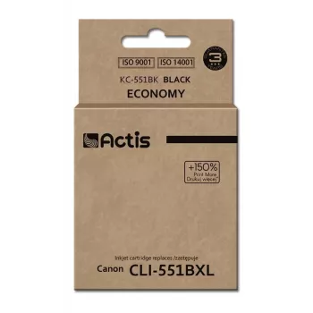 Actis KC-551Bk rašalas (pakaitalas Canon CLI-551BK; Standard; 12 ml; juodas)