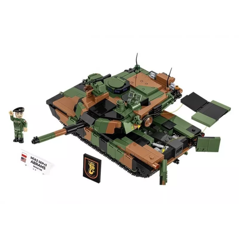 Konstruktorius Cobi M1A2 SEPV3 Abrams modelis su 1065 kaladėlėmis