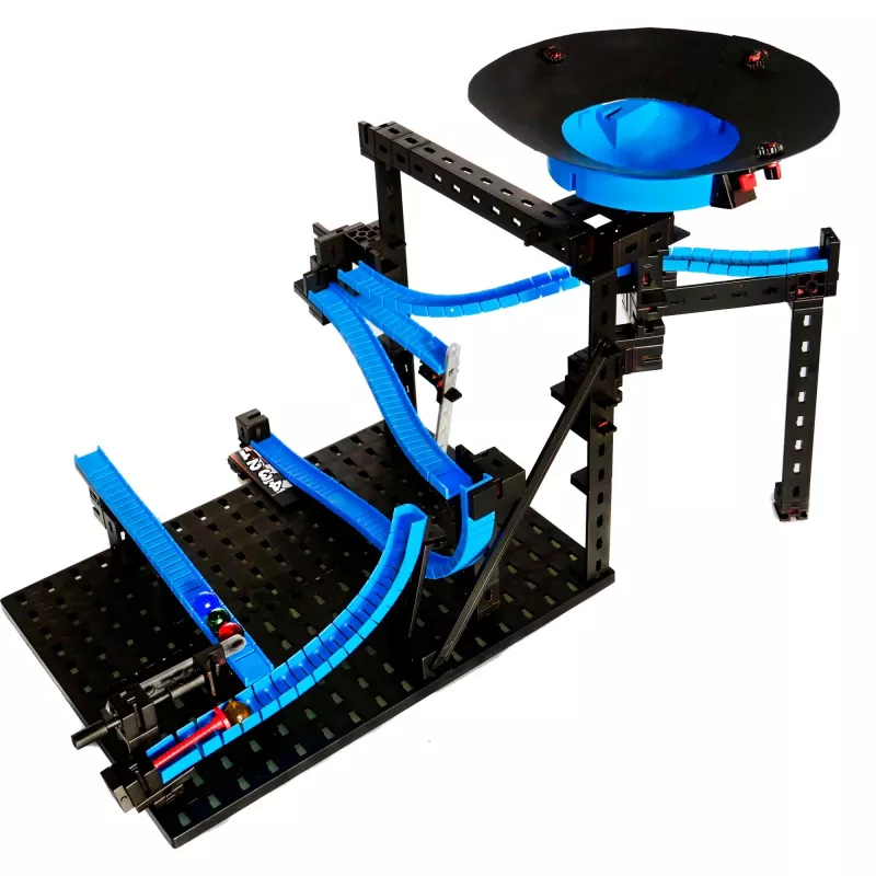 Rutuliukų trasos priedas Fischertechnik Marble Competition Booster, suderinamas išplėtimo modulis