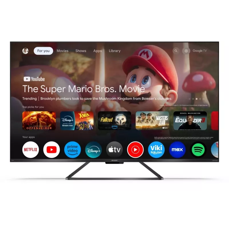 Sharp 50GR8265E 127 cm (50 colių) 4K Ultra HD išmanusis televizorius, juodas