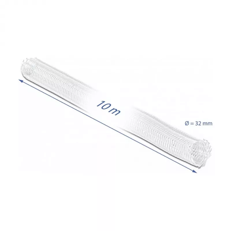 Pintas apsauginis vamzdelis DELOCK 20820 10 m x 32 mm baltas