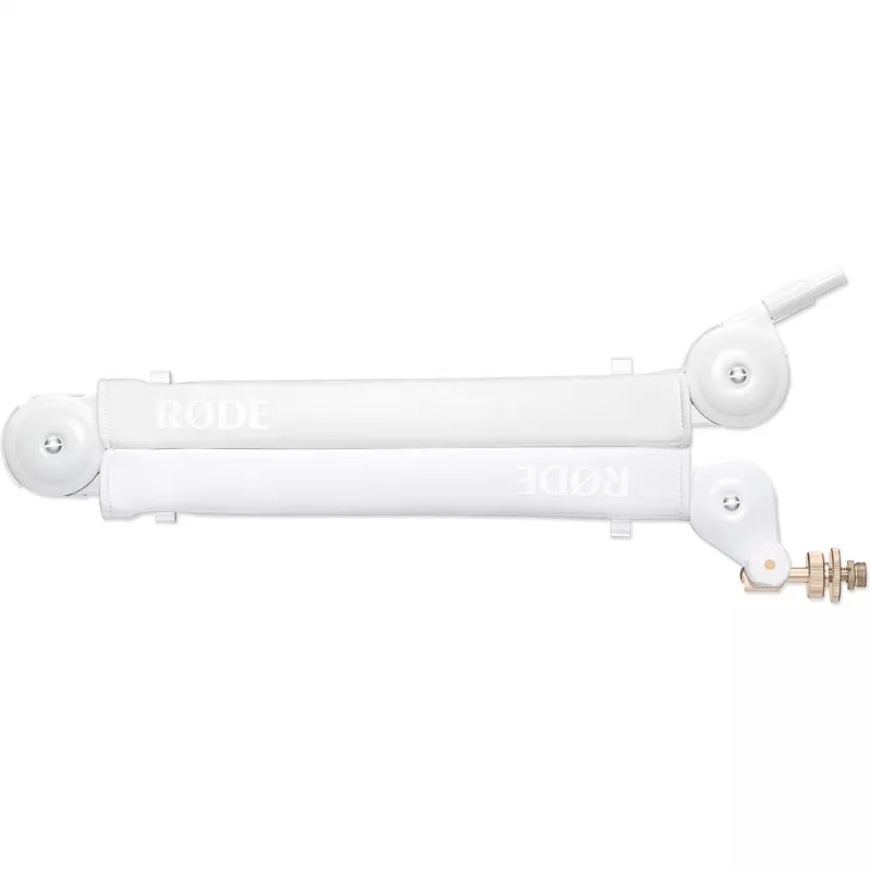 Mikrofono strypo svirtis RØDE PSA1 White — reguliuojamas studijos laikiklis, 840 mm aukštis, pasukamas laikiklis, kabelių valdymas