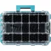 MAKTRAK Organizer deep M, įrankių dėžė mėlyna/permatoma, permatomas dangtis