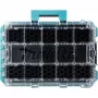 MAKTRAK Organizer deep M, įrankių dėžė mėlyna/permatoma, permatomas dangtis