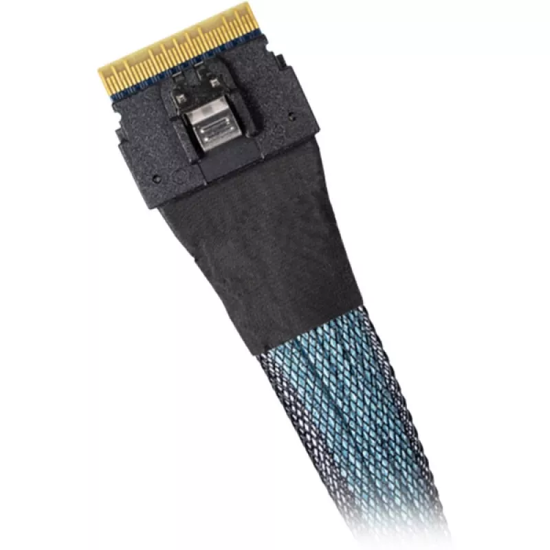 ICY DOCK - MB4026L-B - SlimSAS 4i SFF-8654 į OCuLink 4i SFF-8611 kabelis – 0,5 m