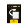 USB grafikos adapteris GEMBIRD A-CM-HDMIF-02-SV, HDMI išvestis, iki 3840×2160, sidabrinis, 58,5×51×11,6 mm