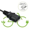 Įkroviklis QOLTEC 36V–42V 2A su C14 IEC 3 kontaktų jungtimi, skirtas elektrinių dviračių baterijoms