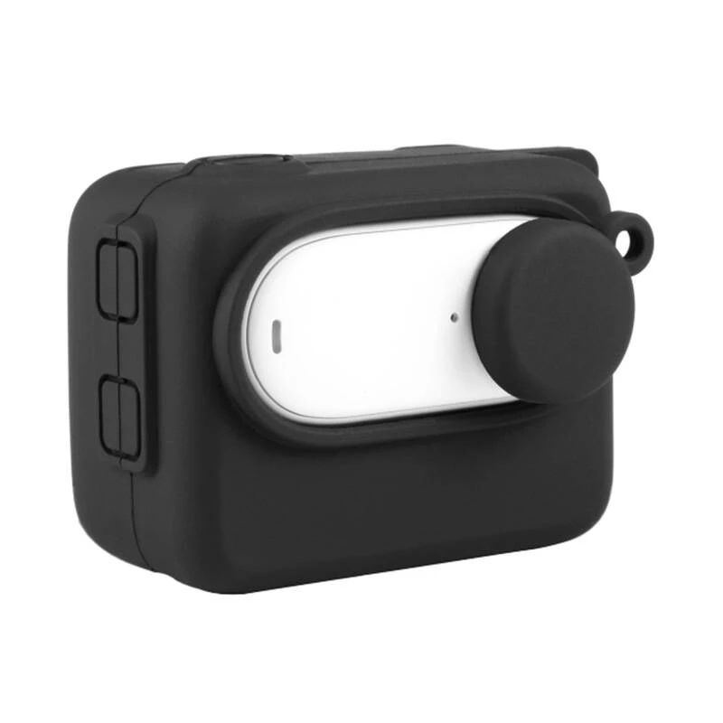 Apsauginis silikoninis dėklas Puluz, skirtas Insta360 GO 3, su integruotu objektyvo dangteliu