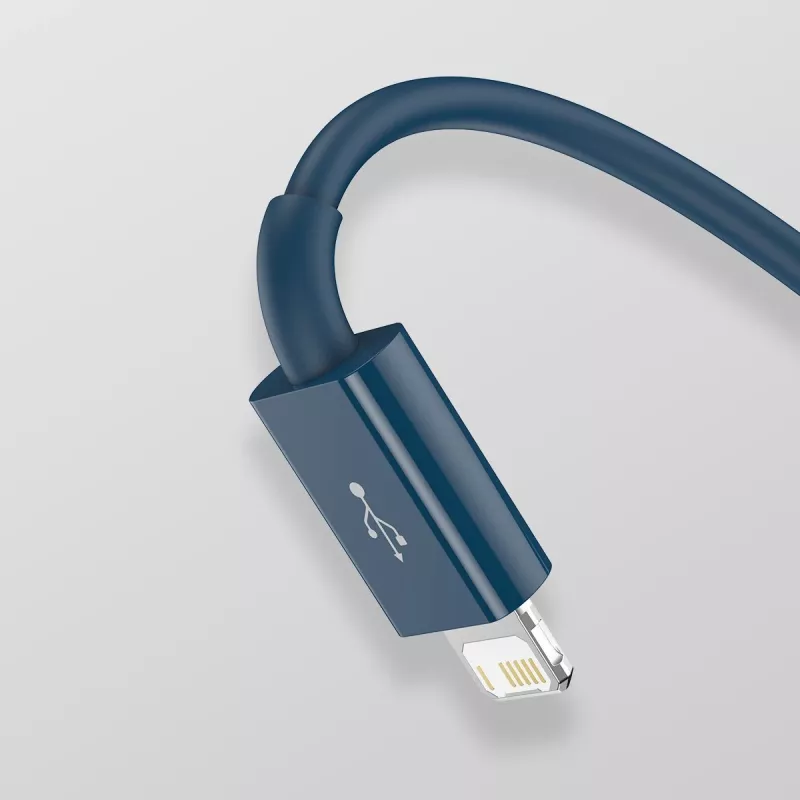 USB laidas 3in1 Baseus Superior Series, USB į micro USB / USB-C / Lightning, 3,5A, 1,5 m (mėlynas)