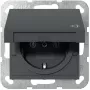 gira SCHUKO lizdo įdėklas System 55 antracito 445428