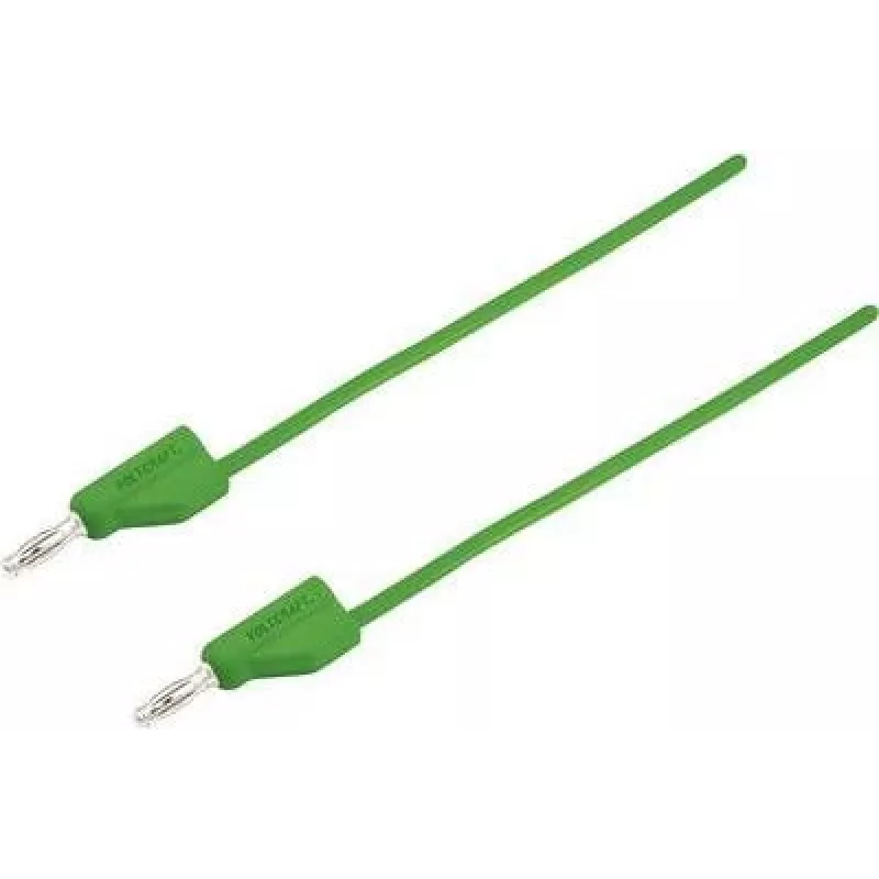 VOLTCRAFT Bandymo laidas [4 mm kištukas – 4 mm kištukas] 1 m Žalias MSB-300 (MSB-300-1-GR)