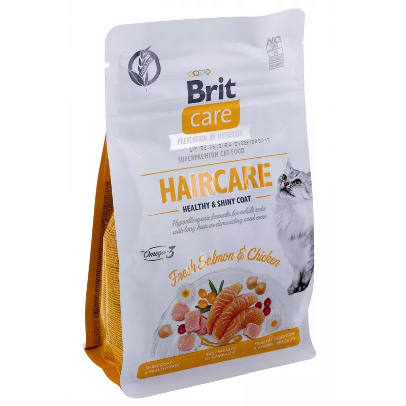BRIT Care Grain Free Haircare Healthy & Shiny Coat - sausas kačių maistas - 400 g