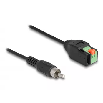 DeLOCK laidas RCA kištukas – gnybtų bloko adapteris su mygtuku 15 cm
