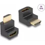 DeLOCK High Speed HDMI adapteris iš tėvo į motiną kampinis 8K 60 Hz juodas