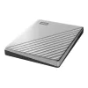 WD My Passport Ultra for Mac WDBKYJ0020BSL - Kietasis diskas - šifruotas - 2 TB - išorinis (nešiojamas) - USB 3.0 (USB-C jungtis) - 256 bitų AES - sidabrinis