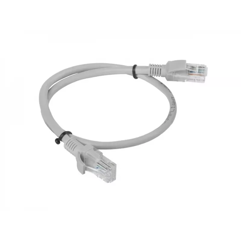 Tinklo kabelis Lanberg PCU6-10CC-0050-S RJ-45 Cat6 0,5 m Pilka