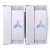 CPU aušintuvas Jonsbo CR-3000E Dual-Tower ARGB White, dviejų bokštų oro aušintuvas su ARGB apšvietimu