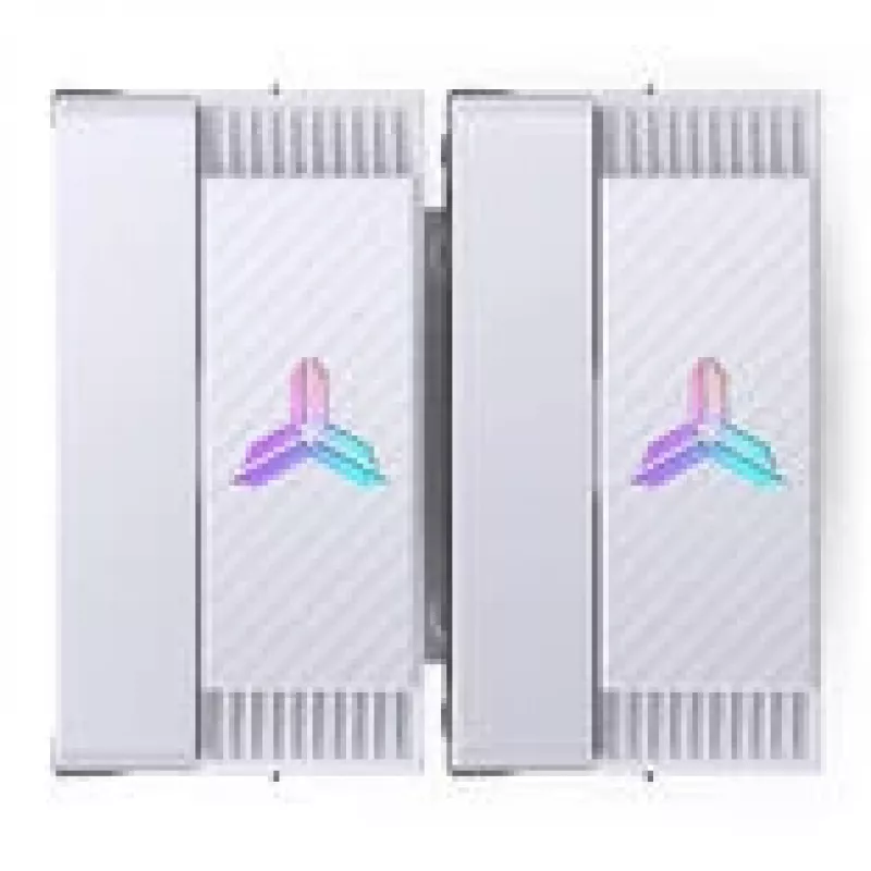 CPU aušintuvas Jonsbo CR-3000E Dual-Tower ARGB White, dviejų bokštų oro aušintuvas su ARGB apšvietimu