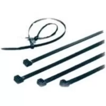 Kabelių raištis, atsparus oro sąlygoms nailonas, juodas – Ilgis 100 mm, plotis 2,5 mm
