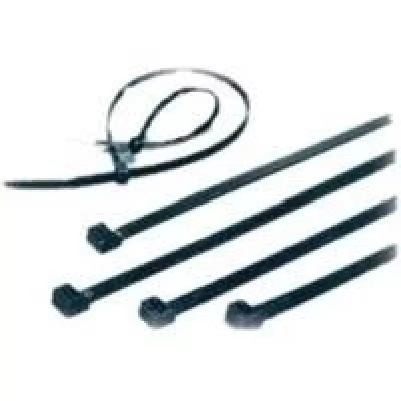 Kabelių raištis, atsparus oro sąlygoms nailonas, juodas – Ilgis 100 mm, plotis 2,5 mm
