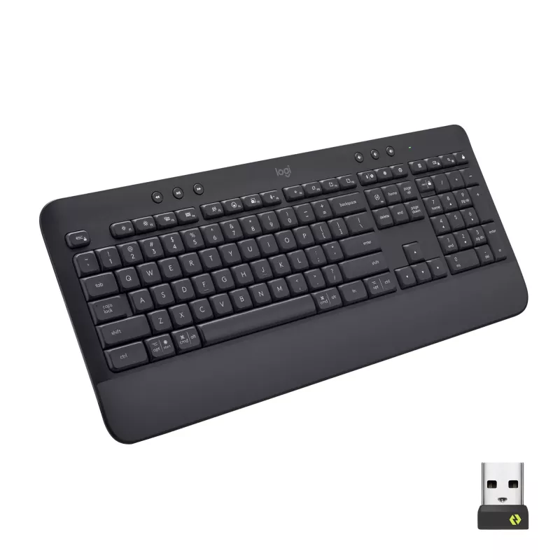 Logitech Signature K650 - klaviatūra - belaidė - Bluetooth 5.1 - QWERTZ - švediška - grafito