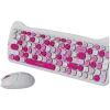 Belaidis klaviatūros ir pelės rinkinys CANYON HSET-W6 Pink Kitty Edition