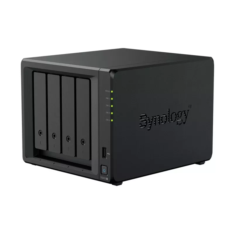NAS saugojimo serveris SYNOLOGY DS425+ — 4 lizdų, Intel Celeron J4125 2,0–2,7 GHz, 2 GB DDR4, 0 TB, 2,5GbE, 2 M.2 lizdai