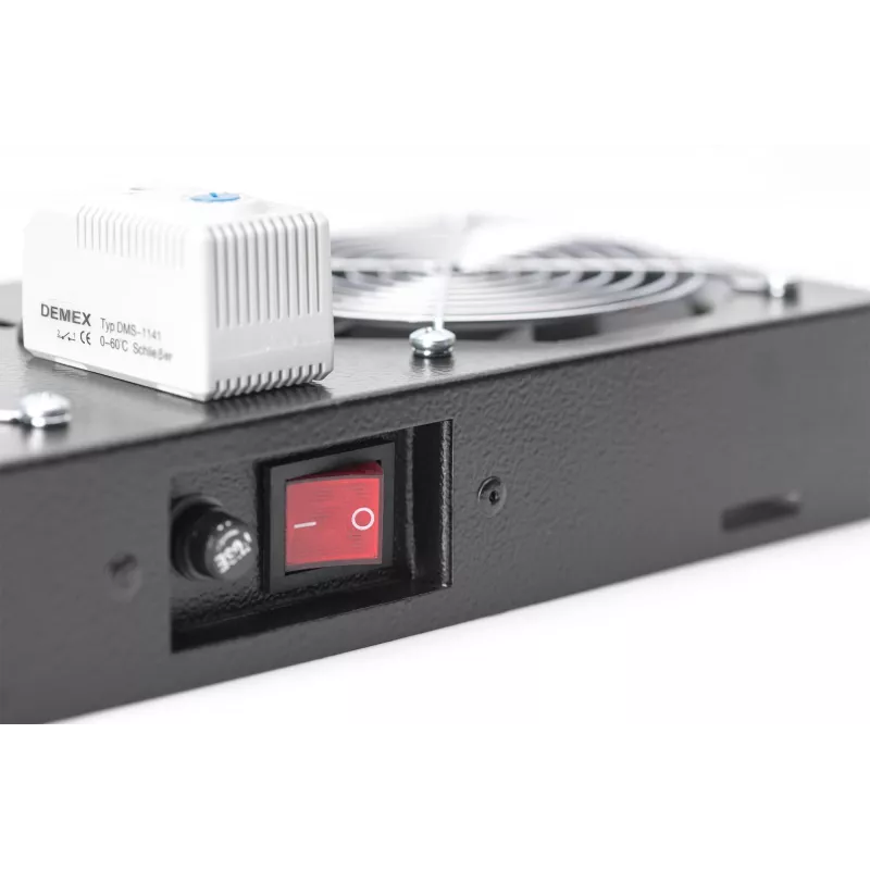 Stogo ventiliatorius Digitus DN-19 FAN-2-WM-T-SW