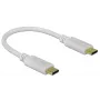 Delock - USB-C / maitinimo laidas - 24 kontaktų USB-C (V) į 24 kontaktų USB-C (V) - 5 A - 15 cm - USB maitinimo šaltinis (100 W), palaiko „Power Delivery 2.0“ - balta (85357)