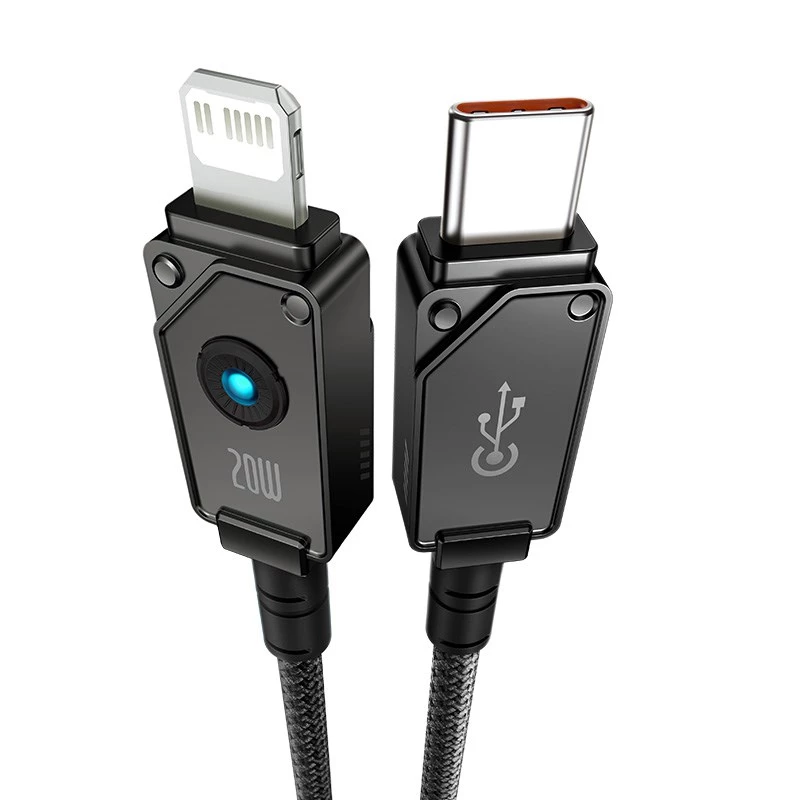 Baseus Unbreakable USB C į iP kabelis 2 m 20 W Juodas