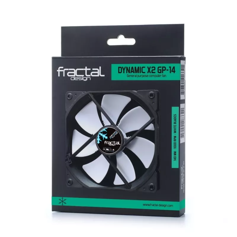 Fractal Design Dynamic X2 14 cm Juoda White ventiliatorius
