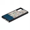 Man and Wood Galaxy Note 20 telefono dėklas — mėlyna gėlė juodame fone