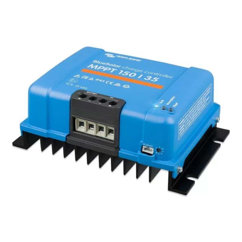 MPPT saulės įkrovos valdiklis BlueSolar 150/35 — 150 V PV įvestis, 35 A įkrovimo srovė