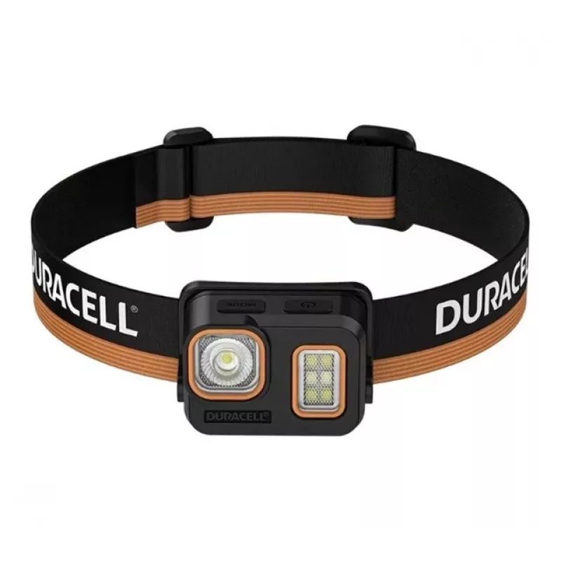 Duracell DH500R priekinis žibintuvėlis juodas, oranžinis