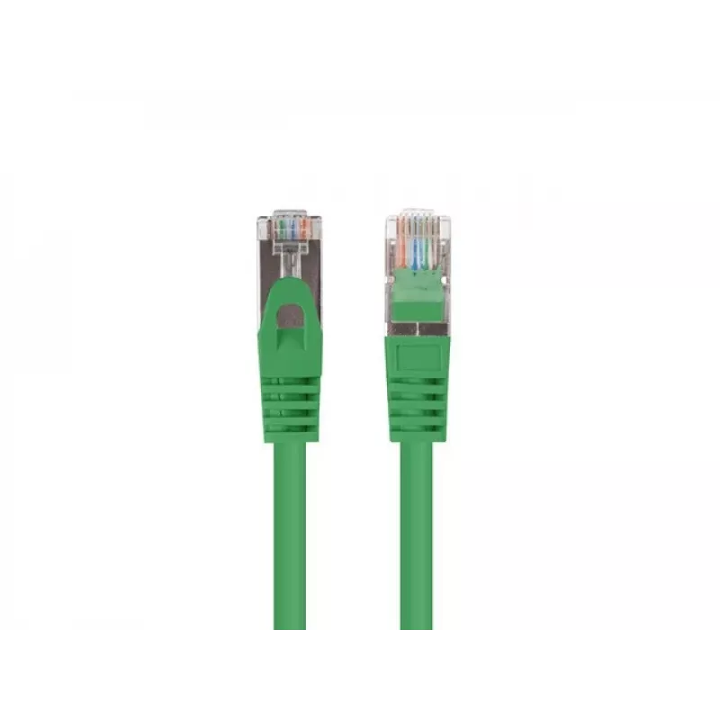 komutacinis kabelis LANBERG PCF6-20CC-0025-G RJ45 Cat.6 U/UTP 0,25 m žalias, CCA 26 AWG, 250 MHz