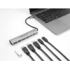 DeLOCK 64232 Nešiojamojo kompiuterio dokas Laidinis USB 3.2 Gen 1 Type-A Type-C Pilka
