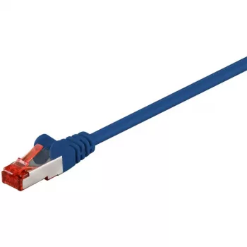 Wentronic Goobay CAT 6 komutacinis kabelis, S/FTP (PiMF), mėlynas, 50 m - LSZH be halogenų, varis (68276)